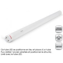 TUBE LED T8 600mm blanc chaud ( 1000Lm ) 11 w