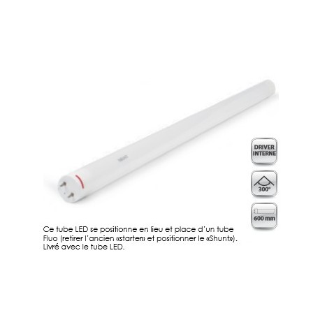 TUBE LED T8 600mm blanc froid ( 1000Lm ) 11 w