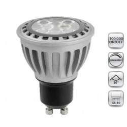LAMPE LED DGU10  blanc chaud ( 550Lm ) 8w 230V  