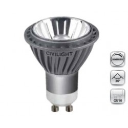 LAMPE LED DGU10  blanc chaud ( 300Lm ) 7w 230V  DIMMABLE HALED