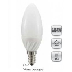 LAMPE LED C37 blanc chaud ( 250Lm ) 4w 