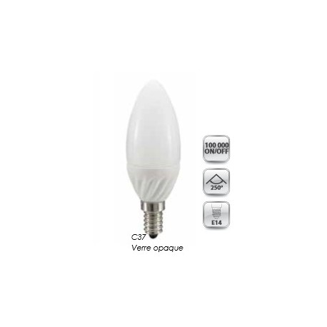 LAMPE LED C37 blanc chaud ( 250Lm ) 4w 