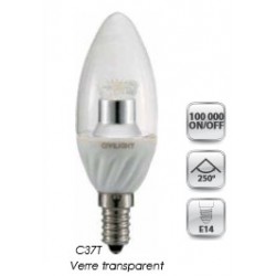 LAMPE LED C37T blanc chaud ( 250Lm ) 4w 