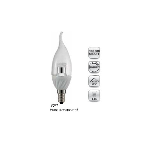 LAMPE LED F37 blanc chaud ( 250Lm ) 4w DIMMABLE