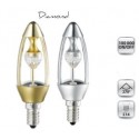 LAMPE LED DIAMOND ARGENT blanc chaud ( 325Lm ) 5.5w 
