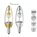 LAMPE LED DIAMOND ARGENT blanc chaud ( 400Lm ) 6.5w DIMMABLE